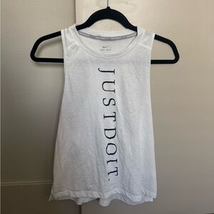 Nike Running Dri-Fit Just Do It White Tank